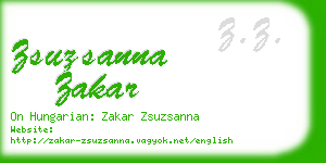 zsuzsanna zakar business card